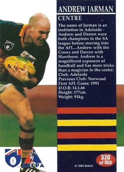 1995 Select AFL #370 Andrew Jarman Back